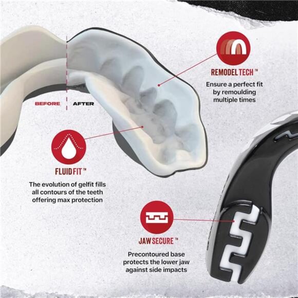 Sports Mouthguard, Dual Layer Premium Mouth Guard with Case for  Basketball - Picture 3 of 7